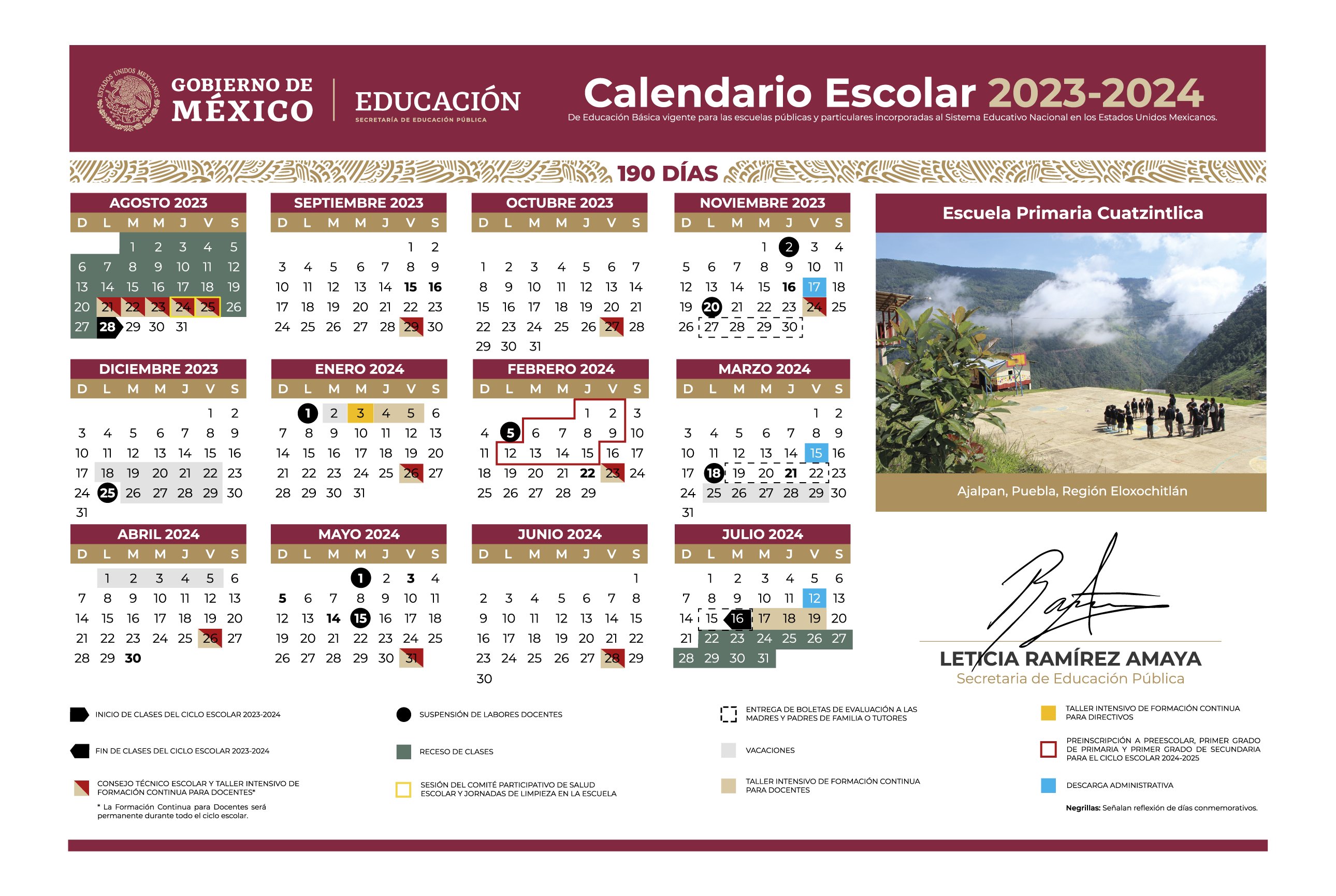 SEP publica el Calendario Escolar 20232024
