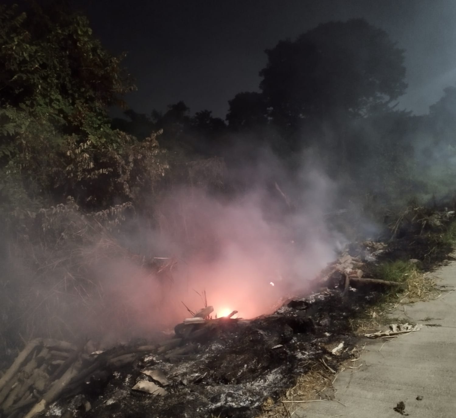 Sofocan incendio por quema de basura en Ruiz Cortines | Meganoticias