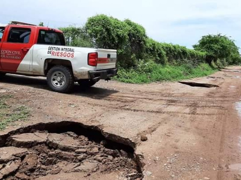 ¡Cuidado! Aparecen socavones después de las lluvias en Salvador Alvarado