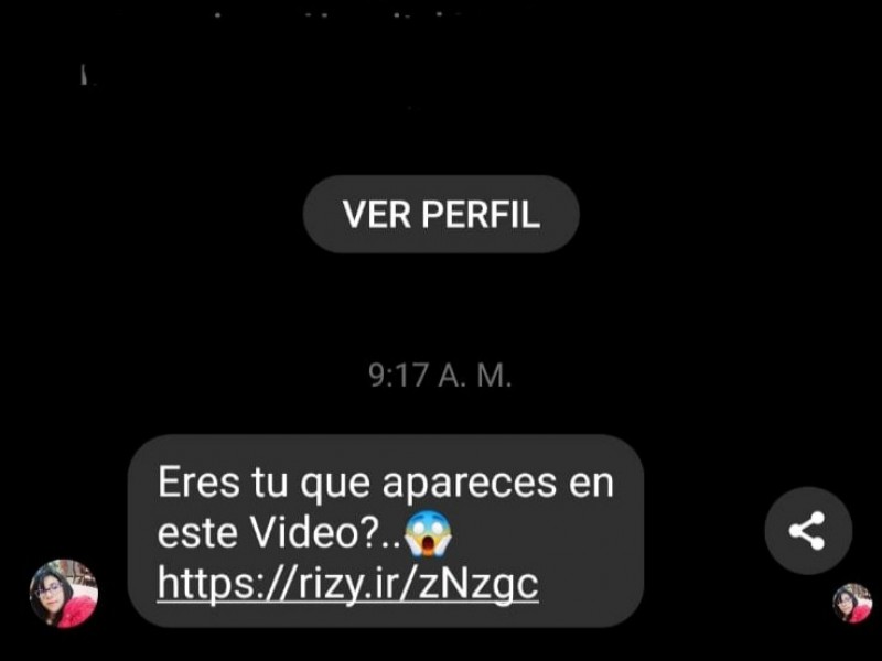 Cuidado con los links que recibe por mensaje