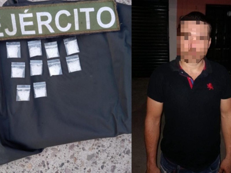 Culiacán: Ejército detiene a un hombre por posesión de drogas y armamento