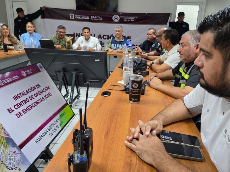Culiacán activa centro de emergencias ante posible llegada de Simón