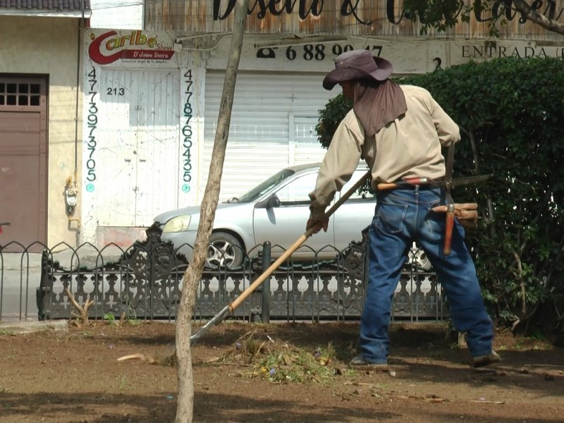 Dan mantenimiento a los Barrios de León