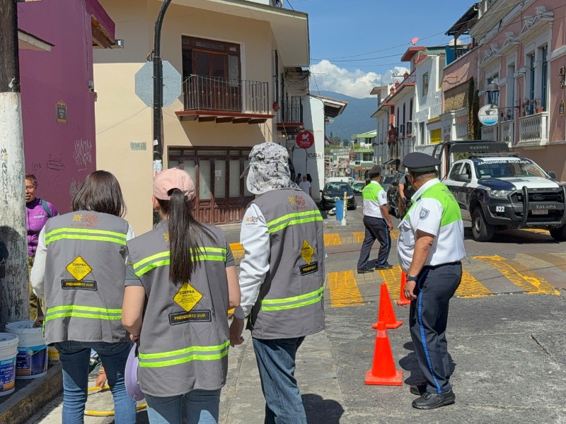 Dan más espacio para peatones, en centro histórico de Xalapa