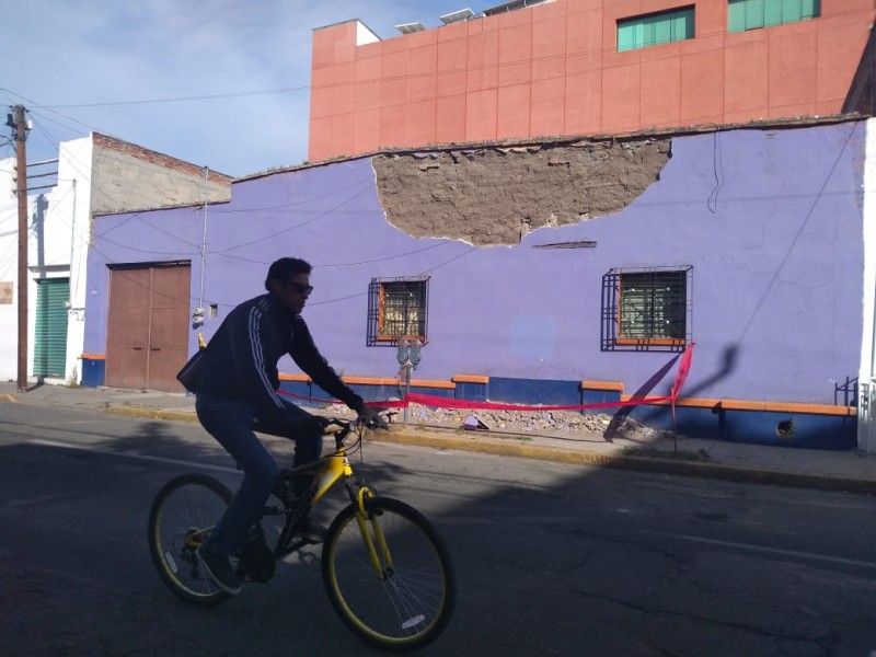 Dañada casa antigua de Toluca