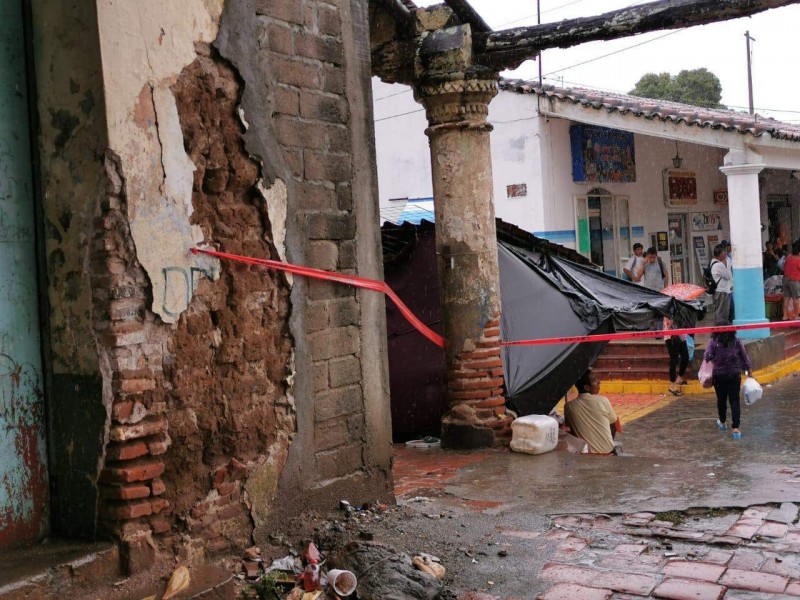 Daños en viviendas de Tehuantepec por lluvias