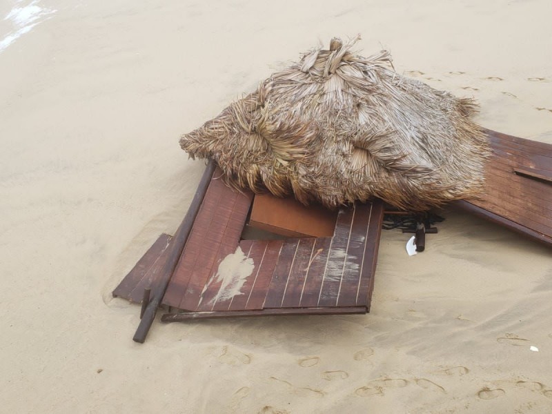 Daños mínimos reporta en playas ZOFEMAT tras paso de kay
