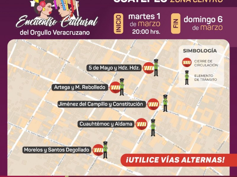 De nueva cuenta cierran calles del centro de Coatepec