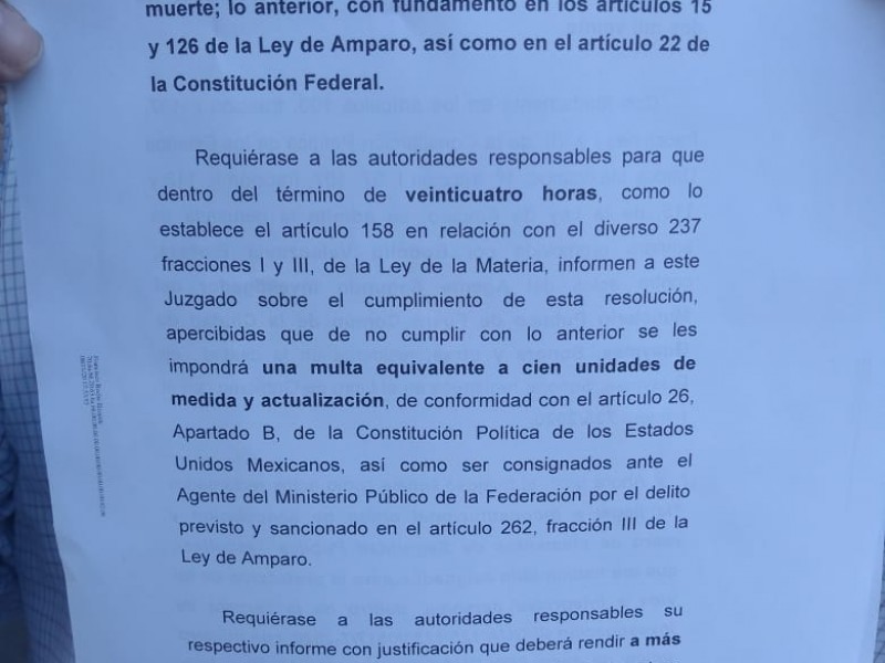 Deberá autoridad municipal regresar seguridad a Ex-Contralor