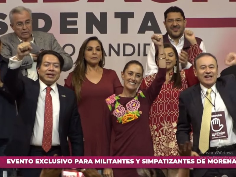 Declaran a Sheinbaum candidata presidencial de Morena