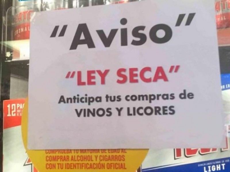 Declaran ley seca del 13 al 17 de septiembre