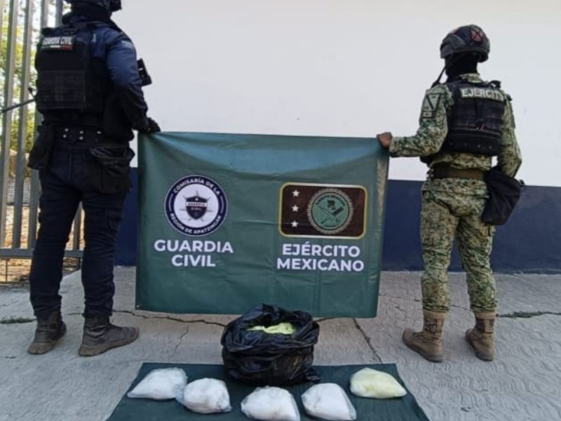 Decomisan 21 kilogramos de metanfetamina en Parácuaro