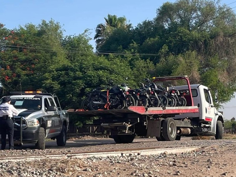 Decomisan casi 100 motocicletas en Navojoa; tragedia en Etchojoa reaviva debate