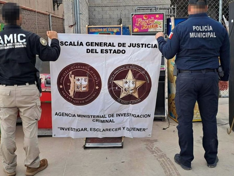 Decomisan máquinas tragamodenas en un domicilio de Hermosillo