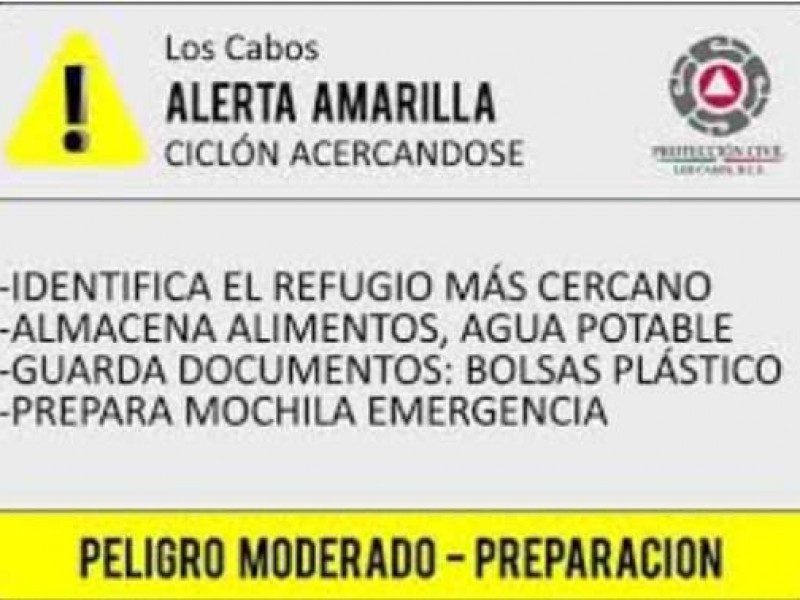 Decretan alerta amarilla