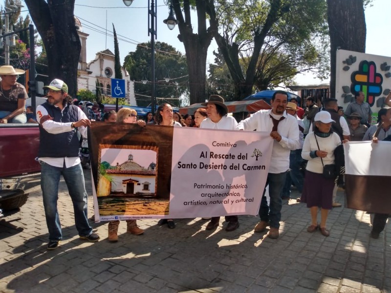 Defienden el Santo Desierto del Carmen en Tenancingo