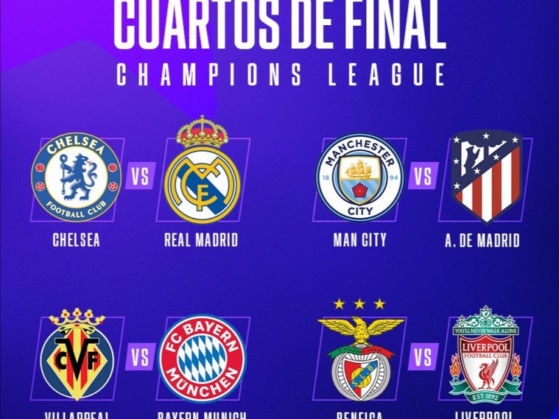 Definidos los cuartos de final de la Champions League