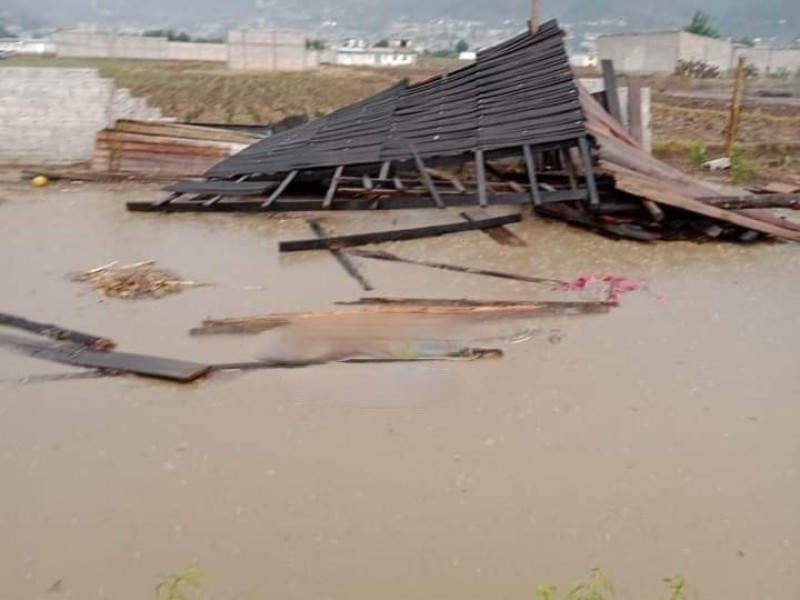 Deja afectaciones en viviendas lluvias en valle Libres-Oriental