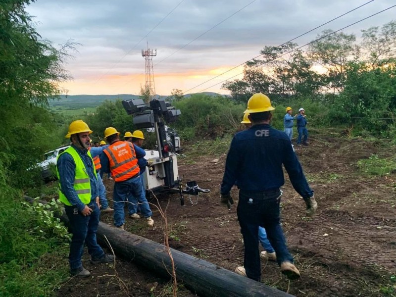 Huracán Orlene afectó a 7 mil usuarios de la CFE