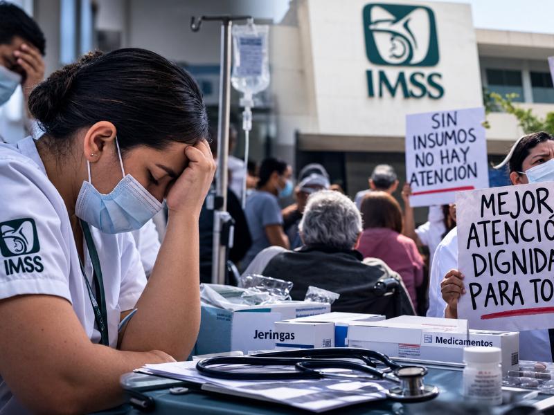 Del silencio a la protesta, personal del IMSS exhibe crisis total