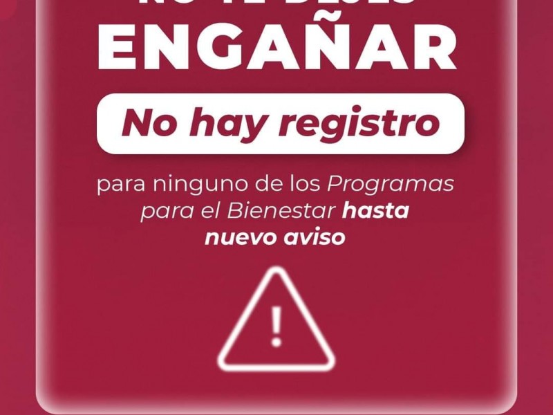 Delegación del Bienestar afirma que no hay registro para programas