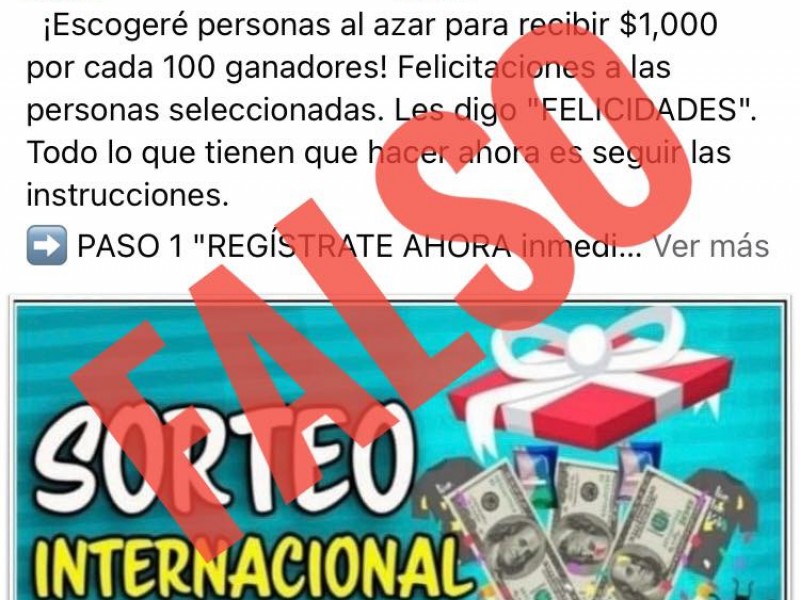 Delegado de Programas Federales advierte plataforma fake