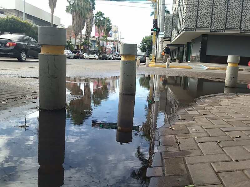 Demandan atender fuga de aguas negras en el Centro