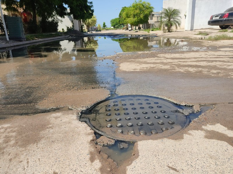 Demandan se repare el drenaje en el fraccionamiento Santa María