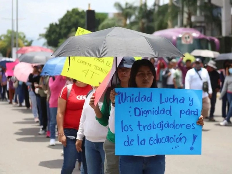Denuncia el Sindicato de Telebachillerato de Oaxaca falta de compromiso del Gobiernador