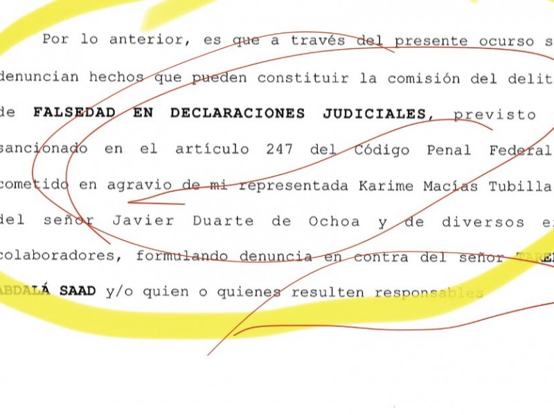 Denuncia Karime Macías falsedad en declaraciones ante FGR