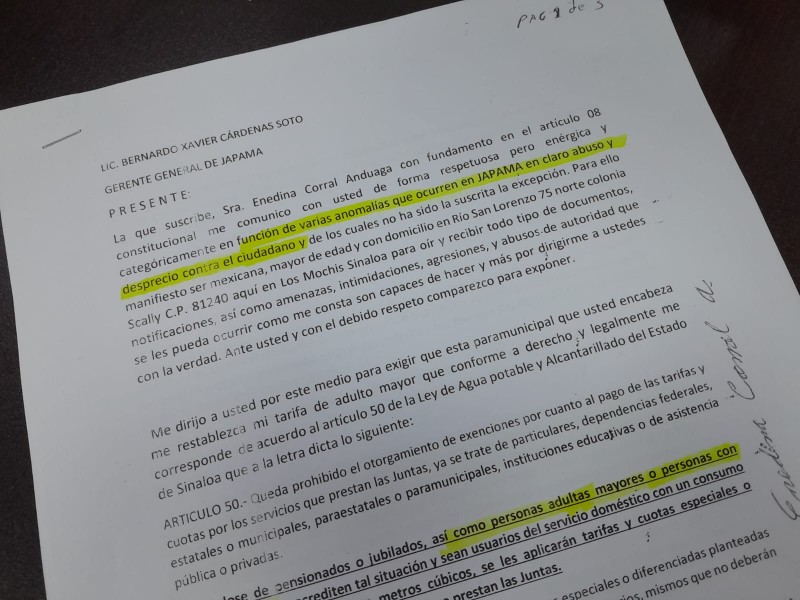 Denuncian abusos en Japama contra adultos mayores