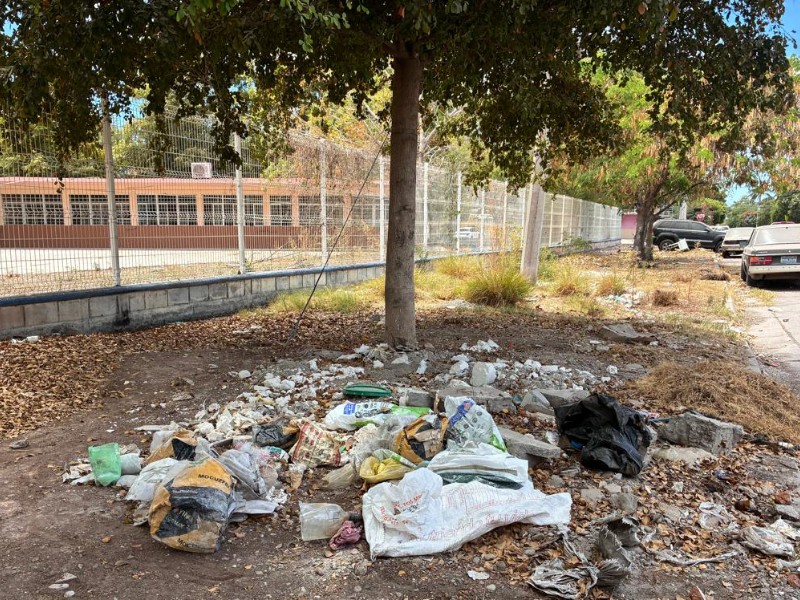 Denuncian acumulación de basura en escuela de La Cuchilla | Meganoticias