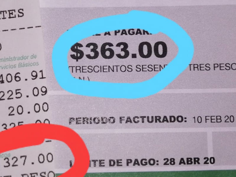 Denuncian alto cobro de energía eléctrica