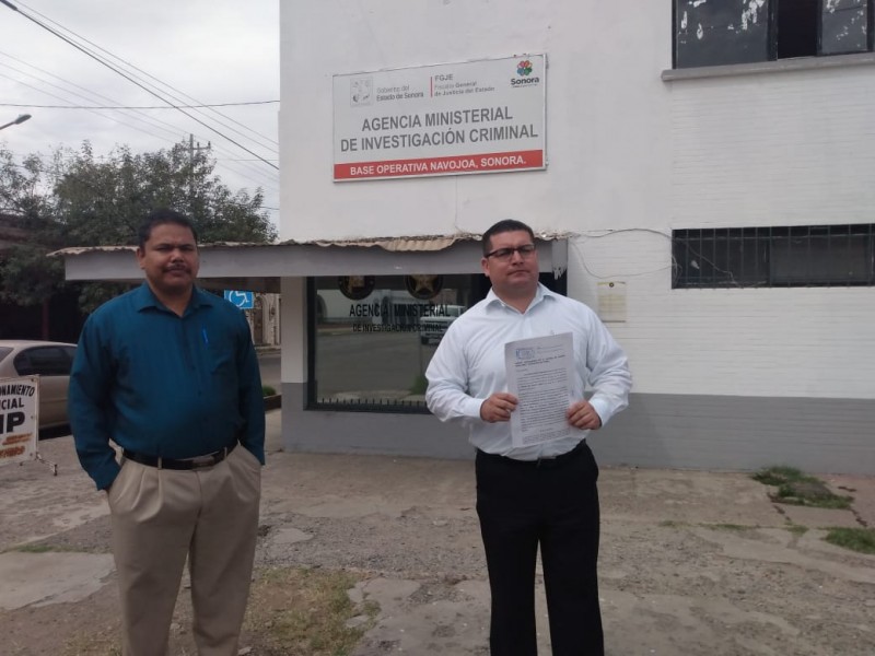 Denuncian ante el MP al jefe de Presidencia en Navojoa