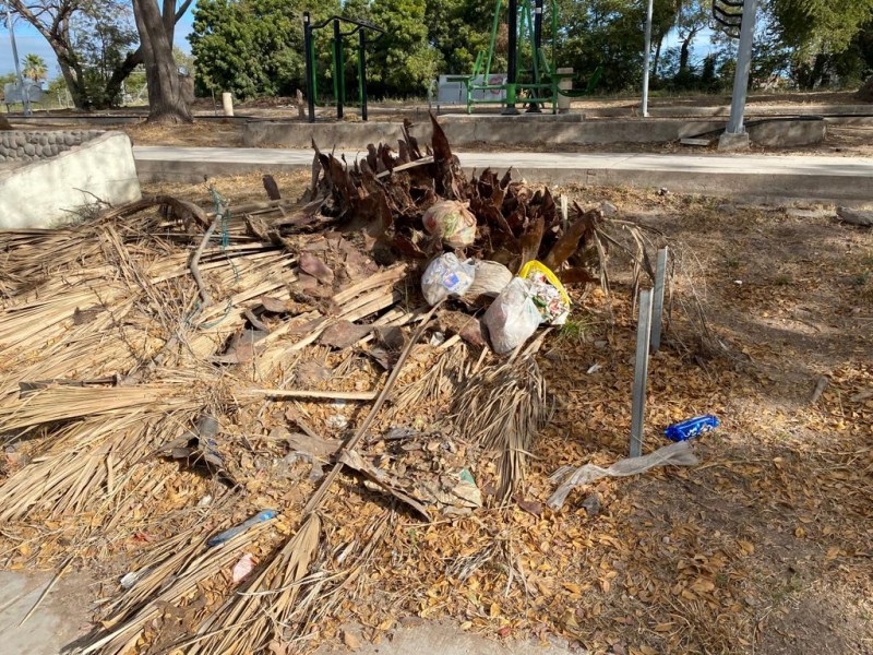 Denuncian basurero en parque de la San Fernando