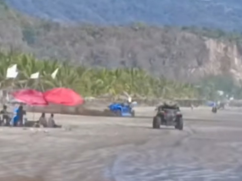 Denuncian conduccion imprudente de Razrs en playas de San Blas