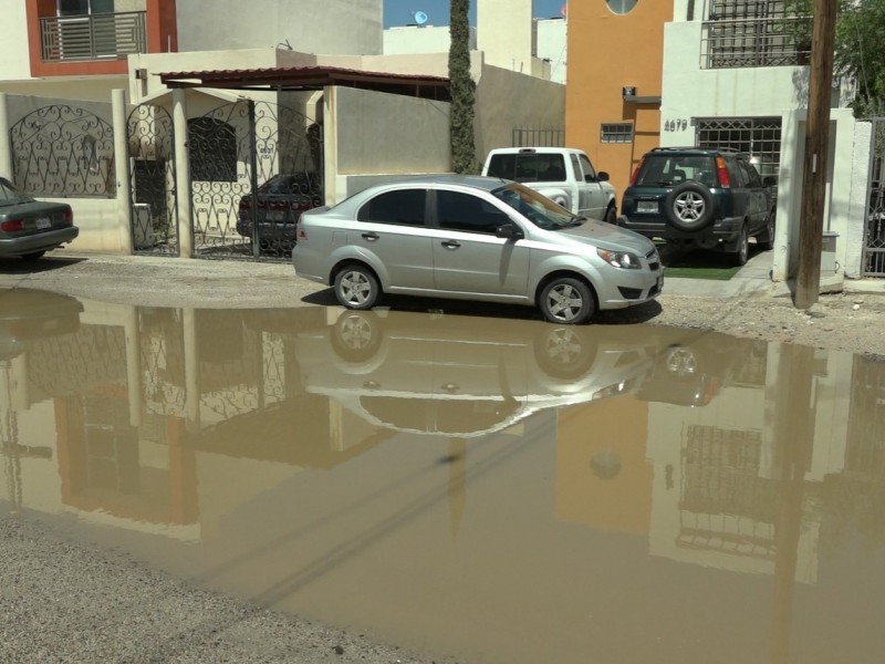 Denuncian cumulo de aguas negras en col.Esperanza 1