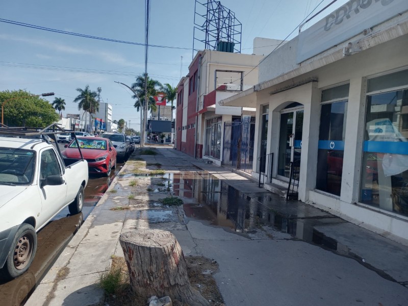 Denuncian fuga de agua en calle Leyva y callejón Sinaloa