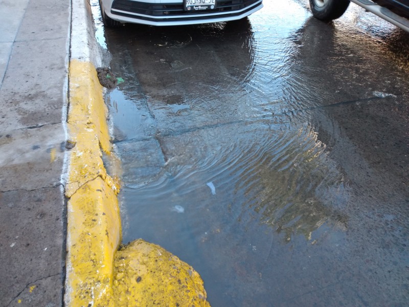 Denuncian fuga de agua en la Av. México