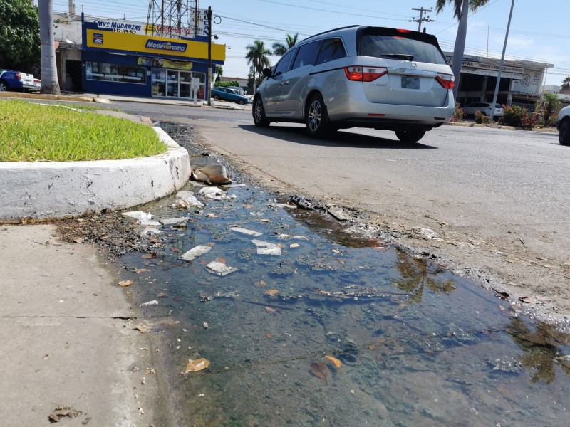 Denuncian fuga de agua en la colonia centro