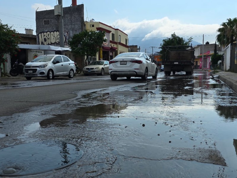 Denuncian fugas de aguas negras en Lomas de Cortés