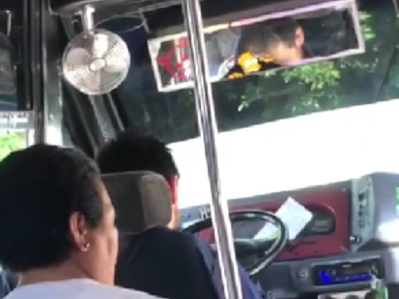 Denuncian imprudencia de conductor de la ruta 6