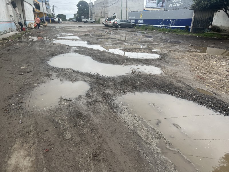 Denuncian calle en mal estado en la Guadalupe Victoria