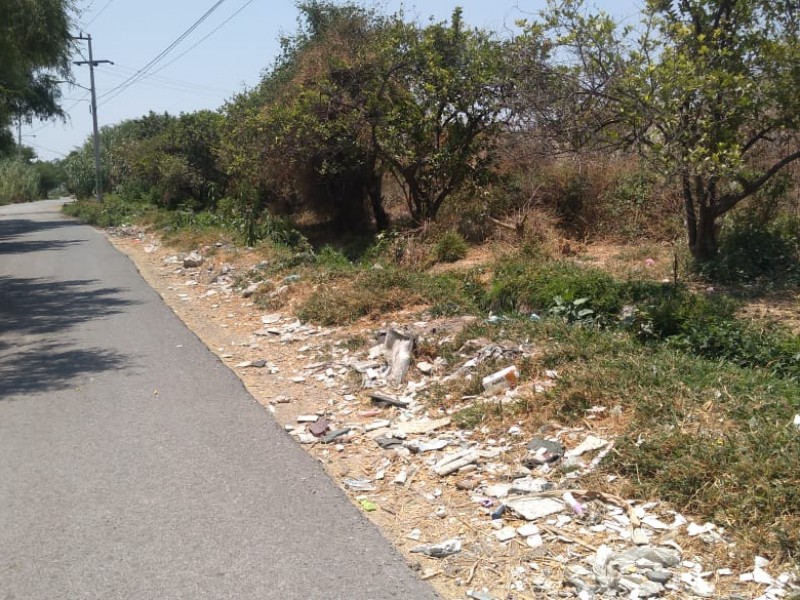 Denuncias basurero clandestino en Colonia 21 de Marzo