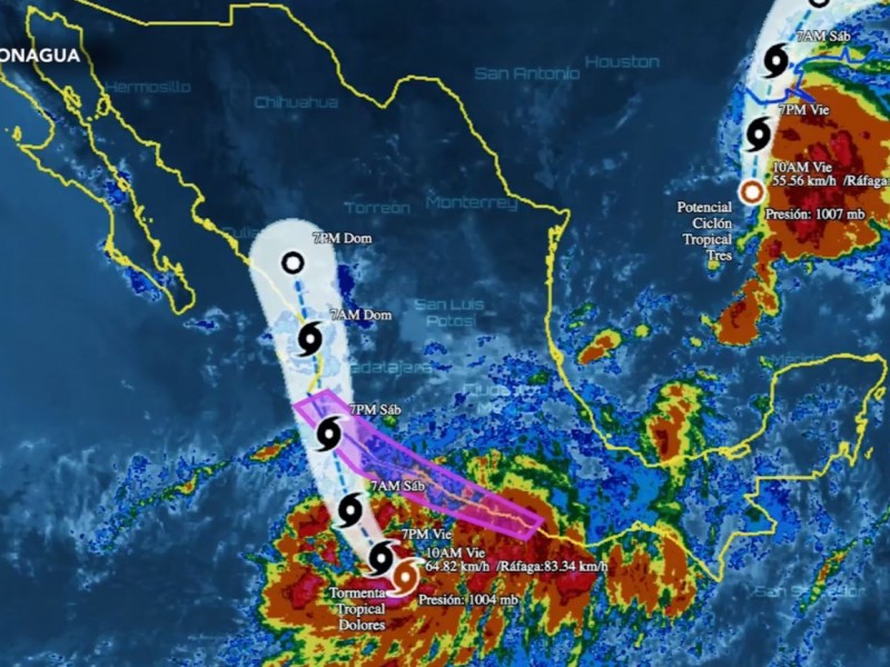 Depresión Tropical 4E Dolores podría entrar a Sinaloa por Escuinapa