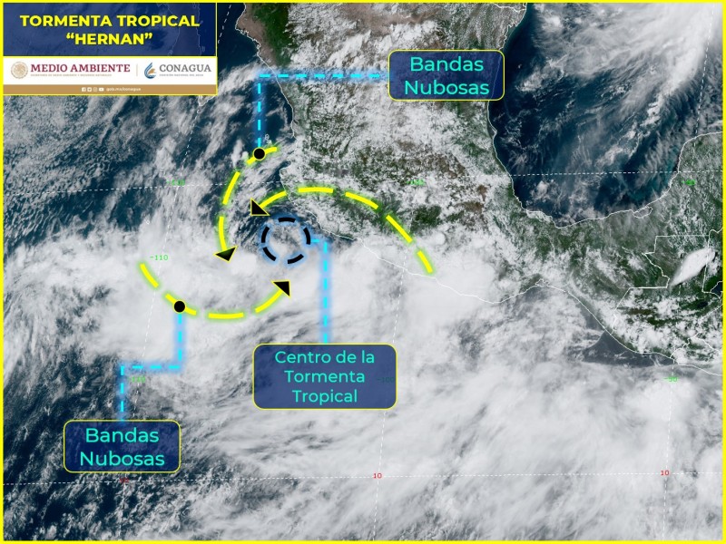 Depresión tropical Trece-E se intensificó a tormenta tropical 