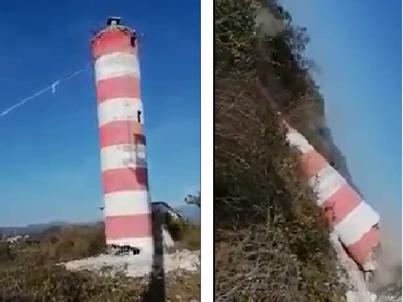 Derriban faro de San Blas. Construirán uno nuevo