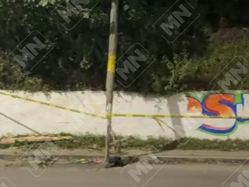 Derriban poste en libramiento López Mateos de Tuxpan