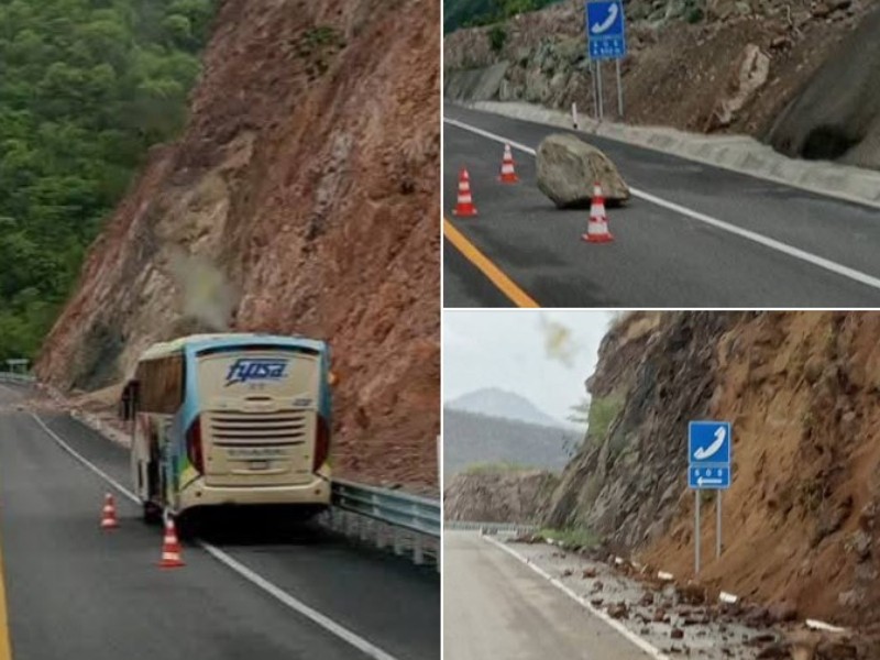 Derrumbes y deslaves complican tránsito en carretera Oaxaca–Tehuantepec