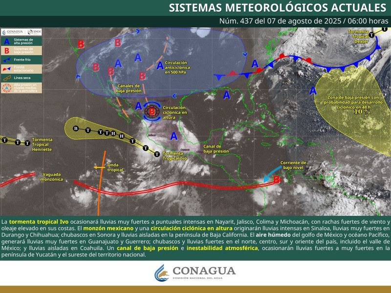 Desactivan avisos de alertamiento por tormenta tropical “Ivo” en Oaxaca